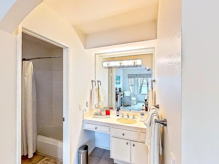 Downstairs Primary Bath with tub shower.