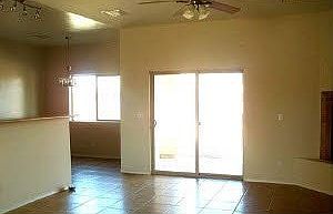 Living room opens to large patio