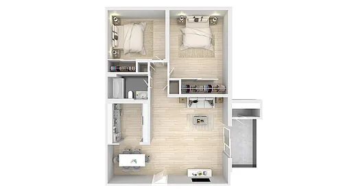 Floor plan 2x1 Dn