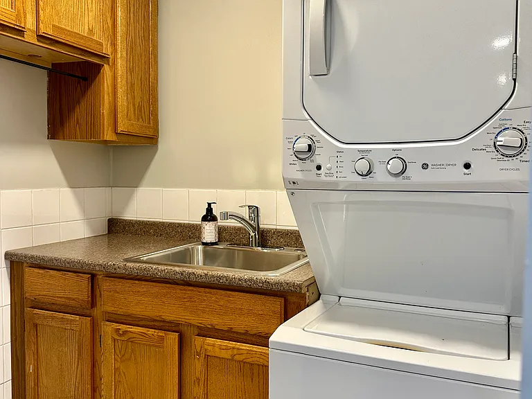 Laundry with storage and sink
