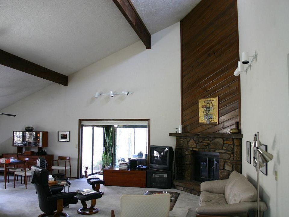 Living Room with vaulted ceiling