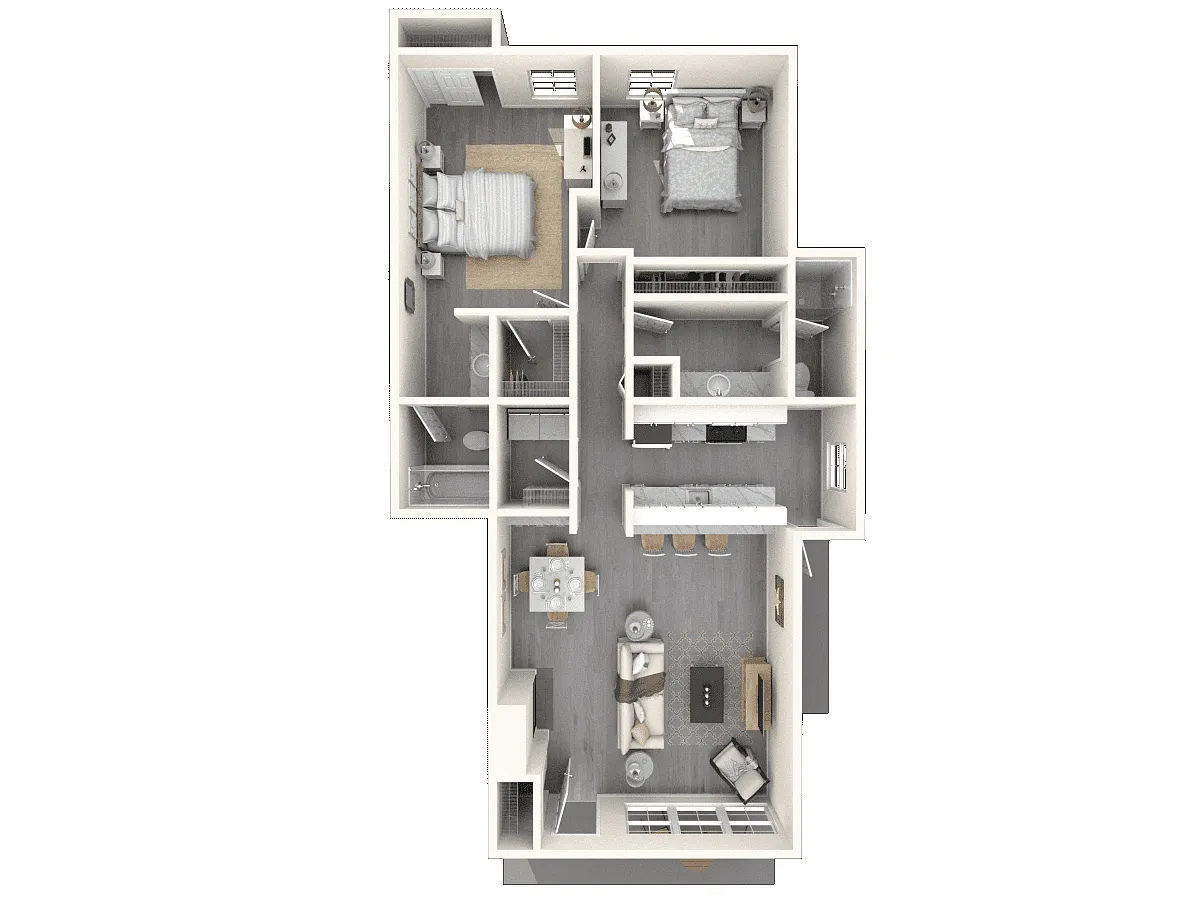Floor plan 2x2 989 sqft Reno