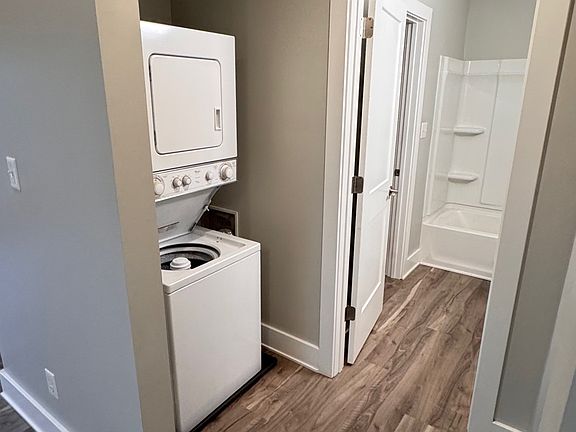 In-unit stacked washer & dryer included