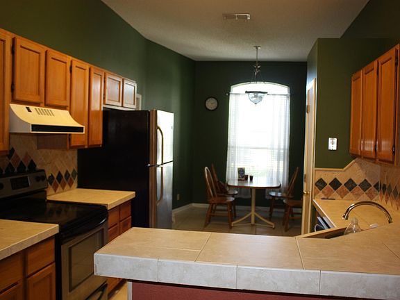Kitchen with stainless steel appliances