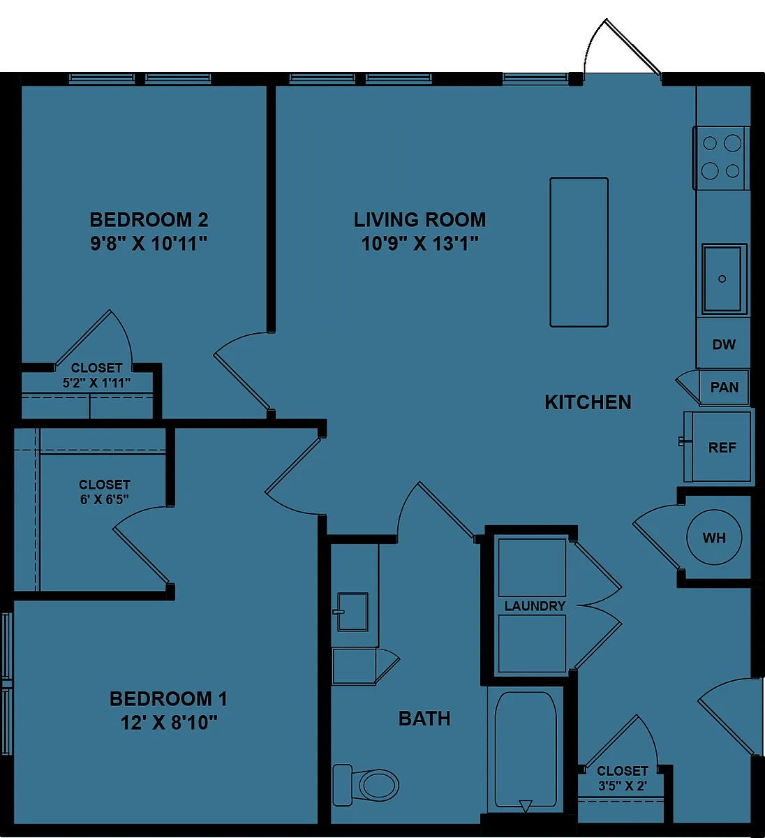 Floor plan B1 Accessible 60%