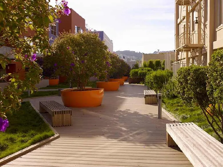 Courtyard looking west