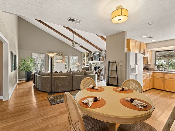 Kitchen, living and dining