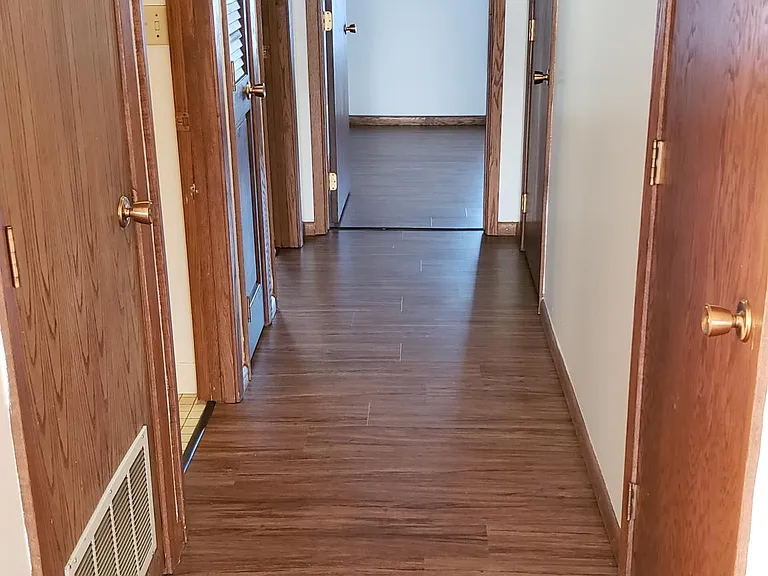 3 storage closets in hallway