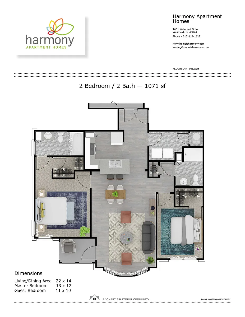 Floor plan Melody 2.2 (attached garage)