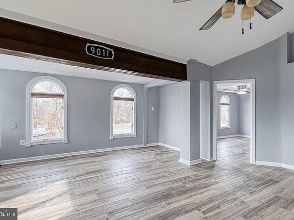 Living/dining room with lots of natural light