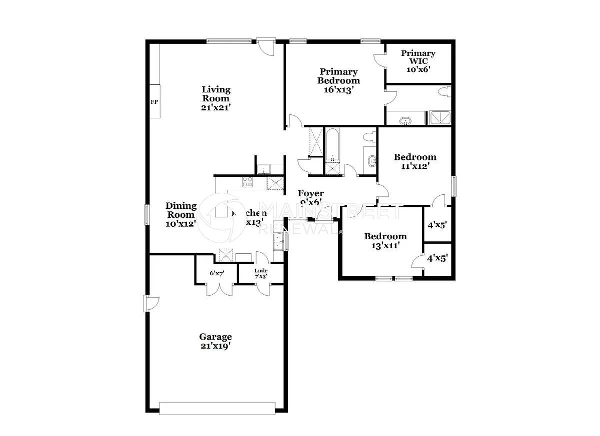 Floor Plan - 2601 Clover Glen Dr