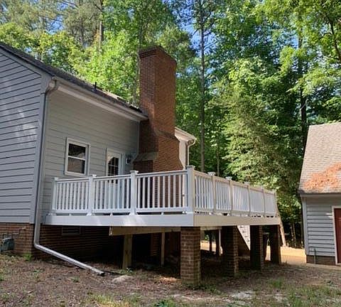 New composite deck and vinyl rails