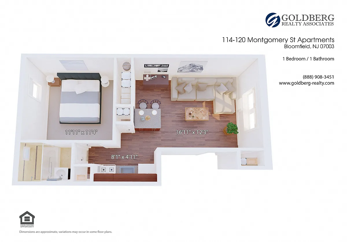 Floor plan One Bedroom