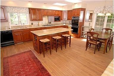 Kitchen, granite countertops, hardwood floors