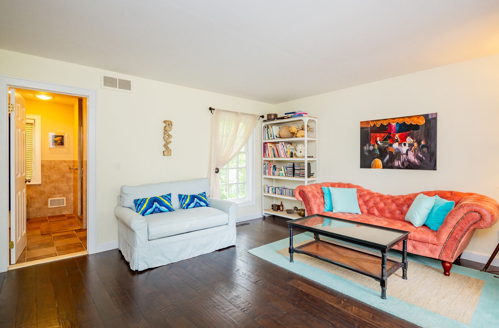 Ground floor bedroom configured as den