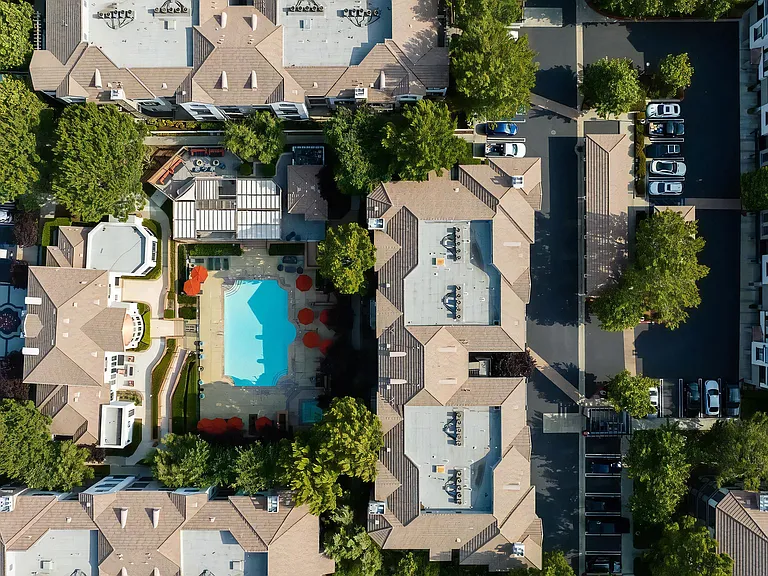 Aerial View of Villas at the Gardens with Expansive Outdoor Amenities