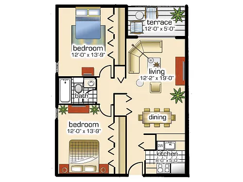 Floor plan Model B