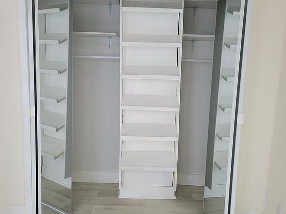 door shelf in closet in master bedroom