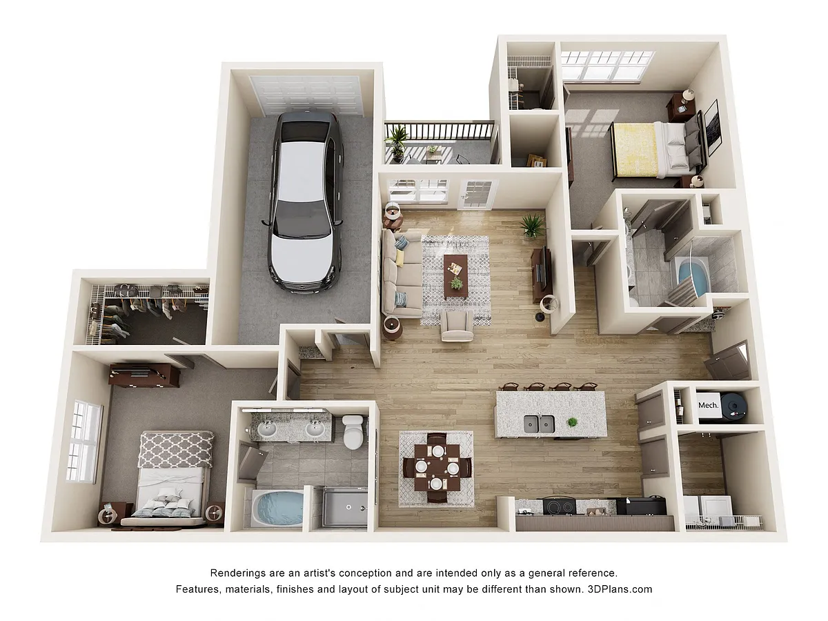 Floor plan B3.1 w/ Garage