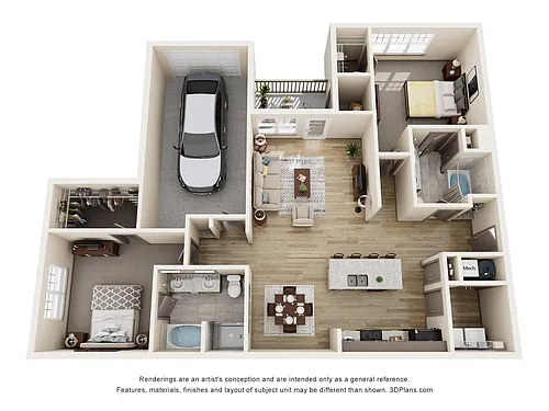 Floor plan B3.1 w/ Garage
