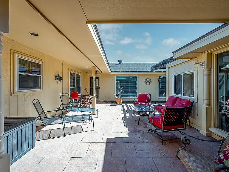 Private courtyard view from front entrance
