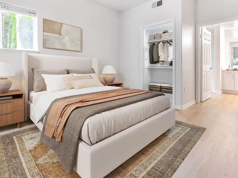Bedroom with Hardwood Flooring