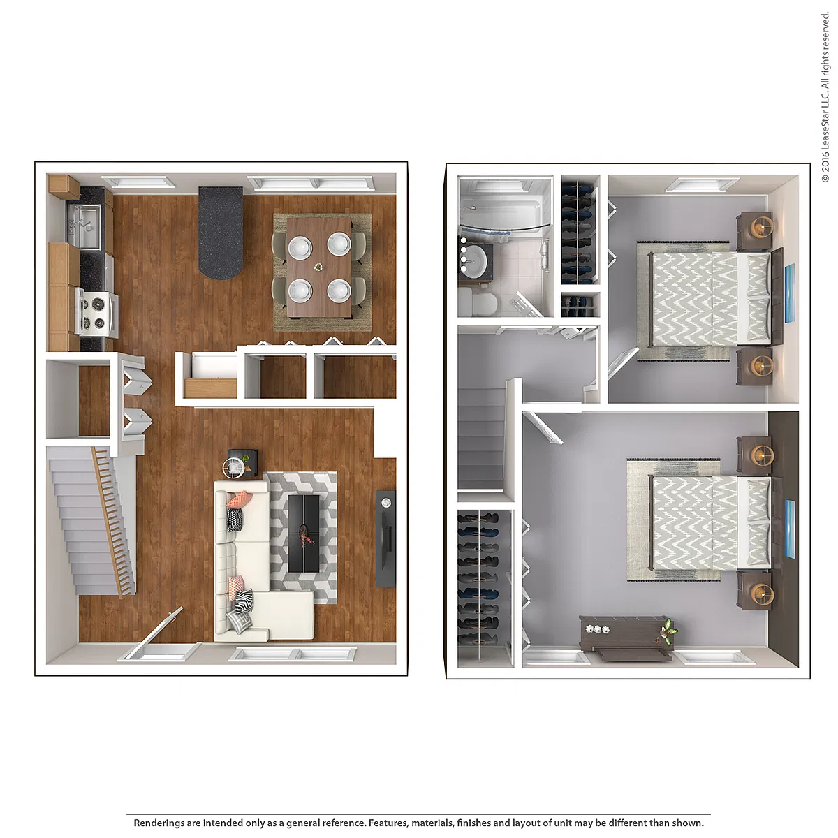 Floor plan 2 Bedroom 1 Bathroom C