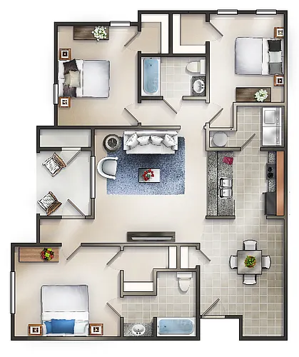Floor plan The Keepsake with Balcony