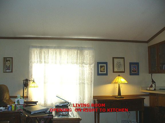 Living room with pass-thru to kitchen