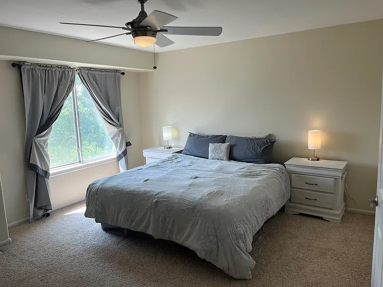 Spacious owner's suite has plenty of room for king-sized bed and other furniture