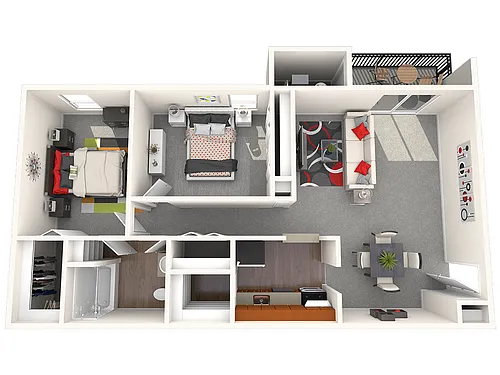 Floor plan 2 Bed 1 Bath