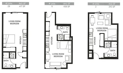 Floor plan Studios