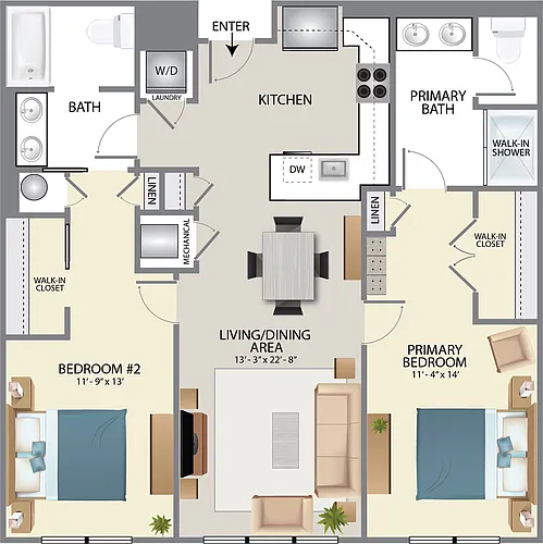 Floor plan B1-W