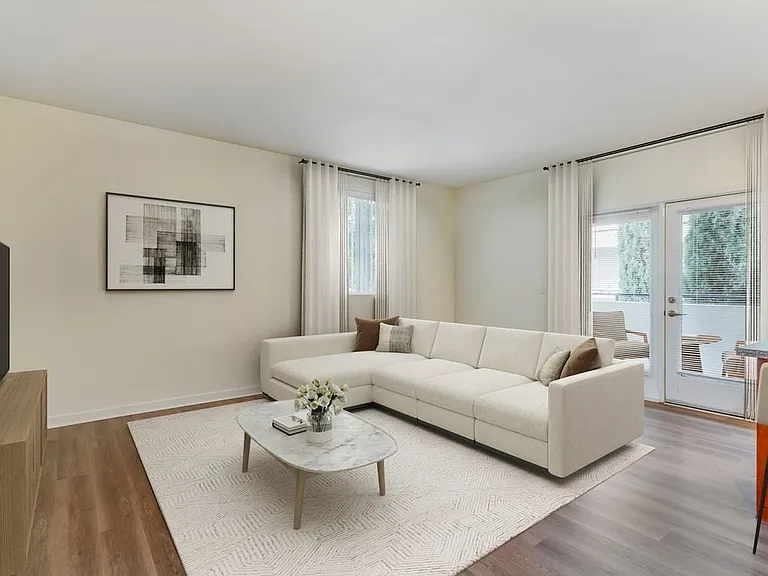 Classic Package II living room with hard surface flooring