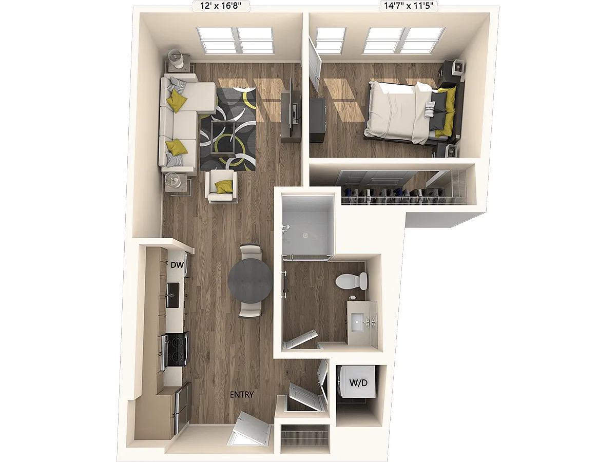 Floor plan A2-FinishII-714sf