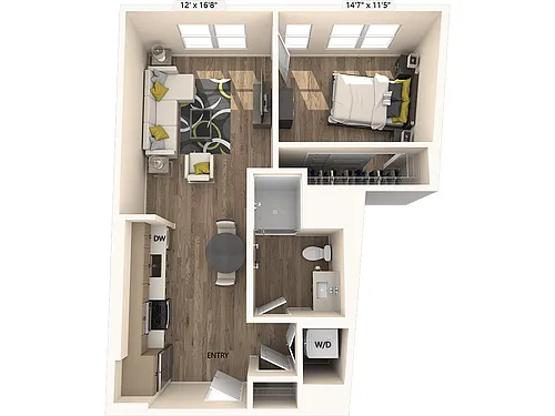 Floor plan A2-FinishII-714sf