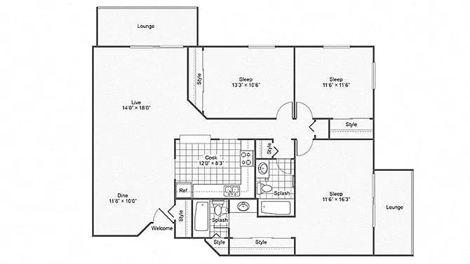 Floor plan The Marshall