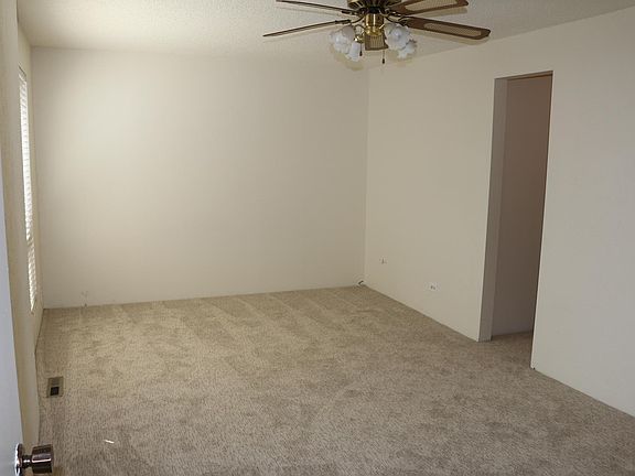 Large master bedroom has new carpeting, paint & big walk-in 