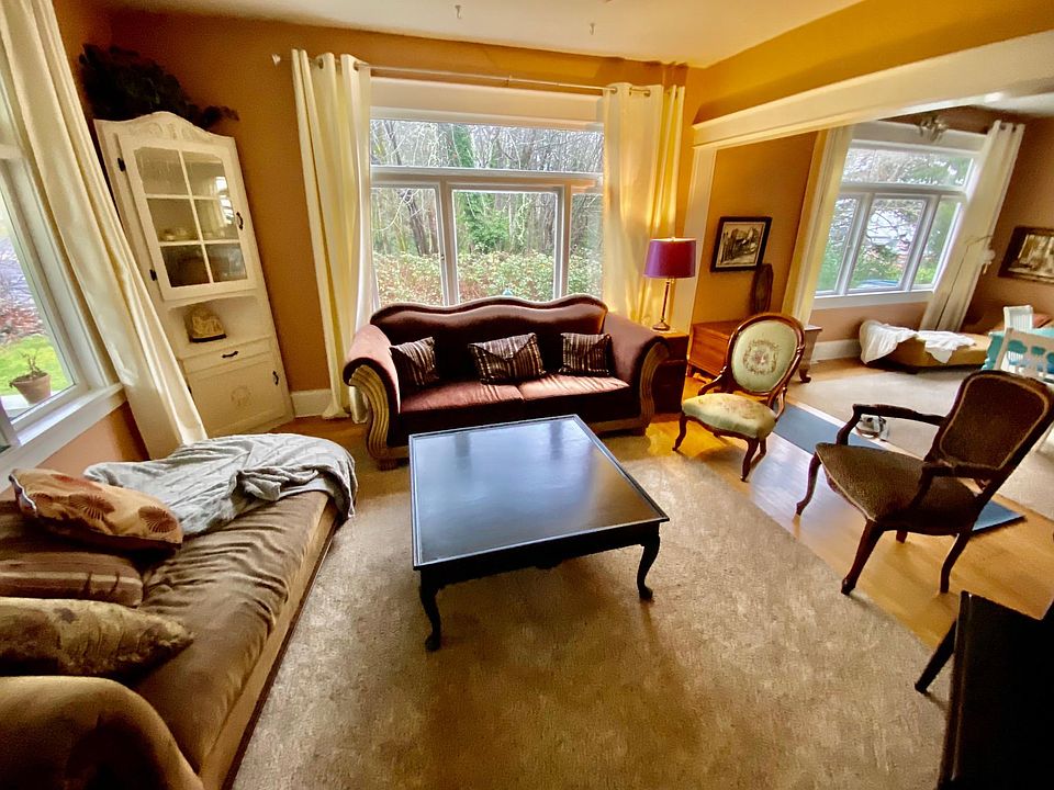 Comfortable living room with antique furniture