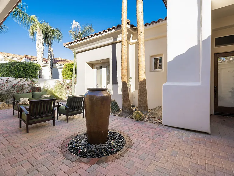 Front courtyard with casita to left.