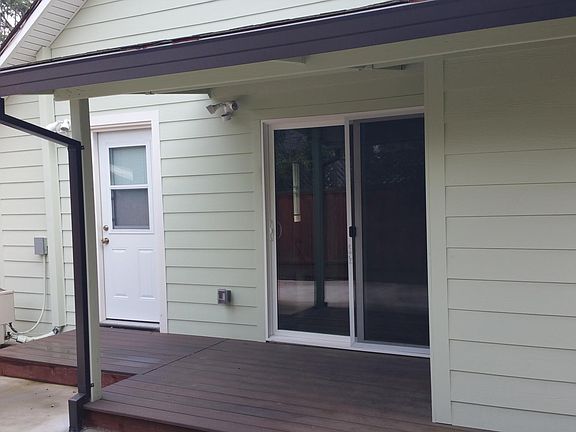 Patio entry from the bedroom and kitchen.