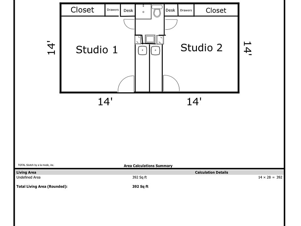 Floor Plan of 2A & 2B
