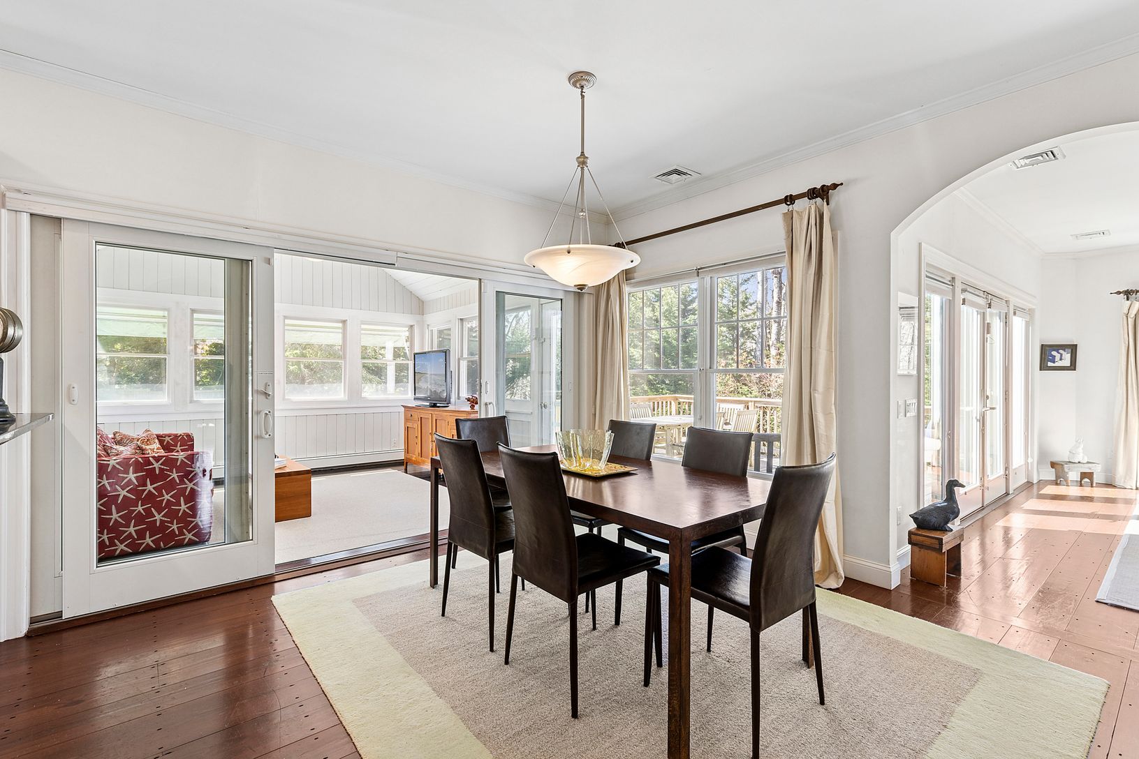 Dining area overlooking natural setting
