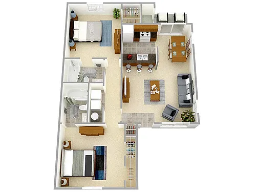 Floor plan Two Bedroom