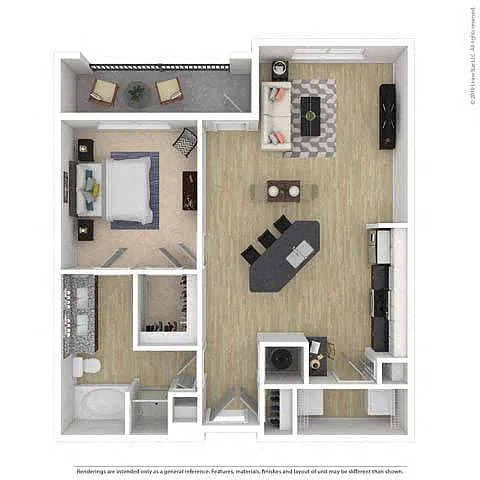 Floor plan One-Bedroom (A3)