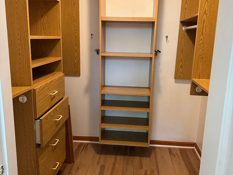 Walk-in closet, master bedroom