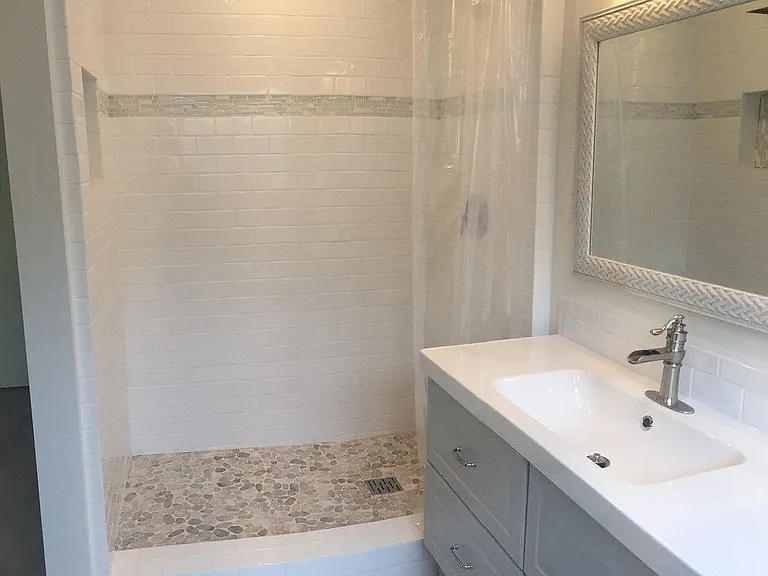 Master Shower (glass door has been installed since this photo).