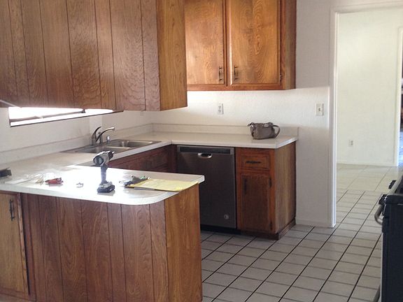 Kitchen with new dishwasher