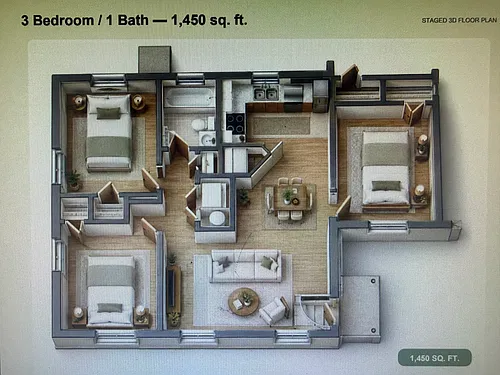 Floor plan Three Bedroom