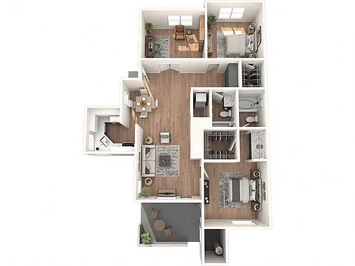 Floor plan Mesquite - Deluxe (2 bed + flex space)